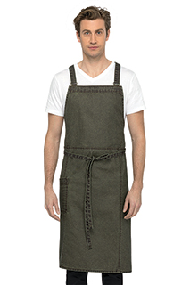 Denver Chef's Cross-Back Bib Apron - side view