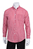 Mens Red Gingham Dress Shirt - back view