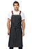 Berkeley Chefs Bib Apron: Indigo Denim - side view