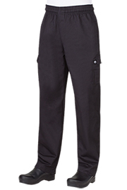 100% Cotton Black Cargo Pants