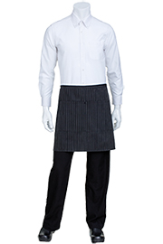 Half Bistro Apron: Pinstripe