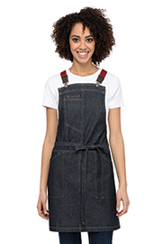 Berkeley Women's Petite Bib Apron: Indigo Denim