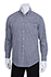 Mens Dark Navy Gingham Dress Shirt - back view