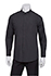 Mens Black Banded-Collar Shirt - back view