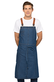 Berkeley Chefs Bib Apron: Medium Blue