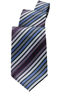 Multi-Striped Tie - side view