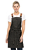 Berkeley Women's Petite Bib Apron: Black Denim - side view