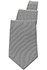 Silver/Black Striped Tie - side view