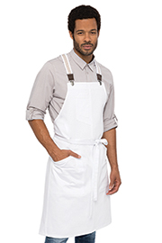 Berkeley Bib Apron: White