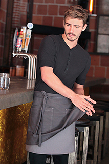 Soho Contrast Half Bistro Apron - side view