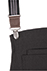 Berkeley Women's Petite Bib Apron: Jet Black Cotton - back view