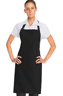 Two Patch Pocket Bib Apron - side view