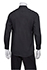 Mens Black Banded-Collar Shirt