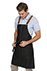 Berkeley Bib Apron: Black Denim - side view