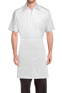 Wide Half Bistro Apron - side view