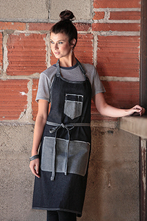 Bronx Bib Apron With Scoop Neck - side view