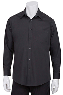 Men's Black Essential Dress Shirt - side view