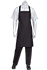 Cross-Back Bib Apron: Black - back view